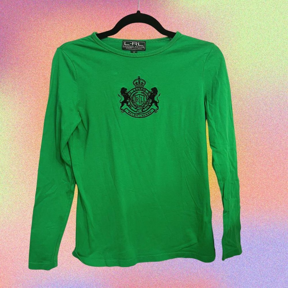 Ralph Lauren Active Wear Kelly green long sleeve tee